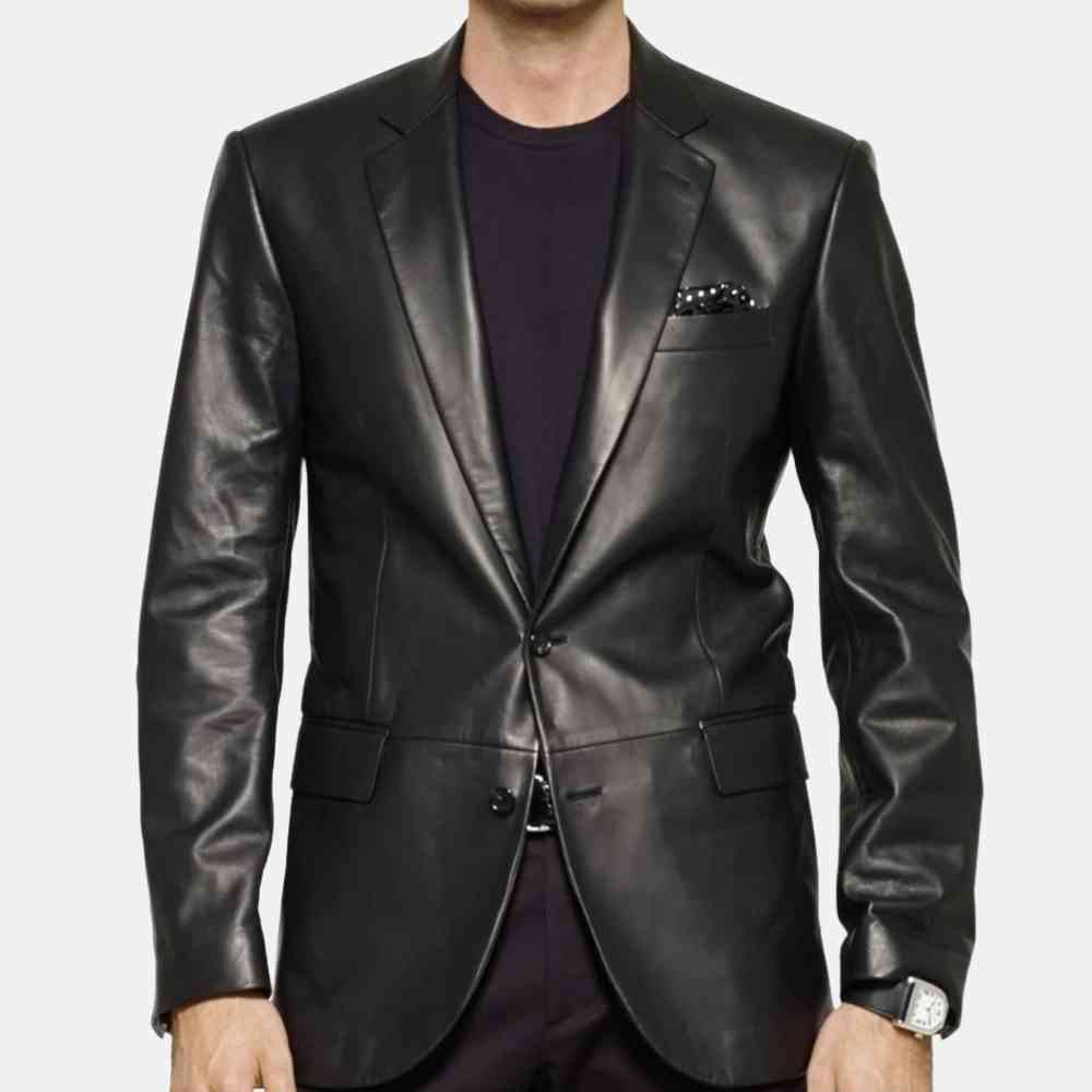 Men’s Lambskin Leather Blazer