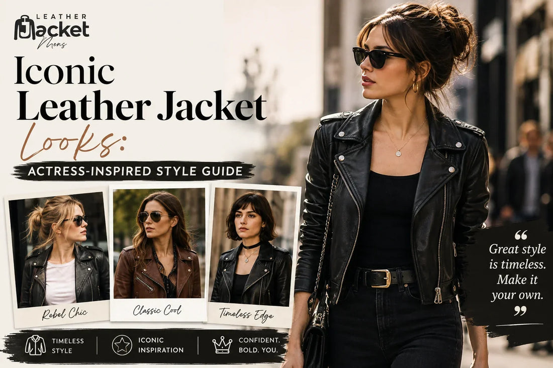 Read actress-inspired style guide for women's iconic leather jacket looks