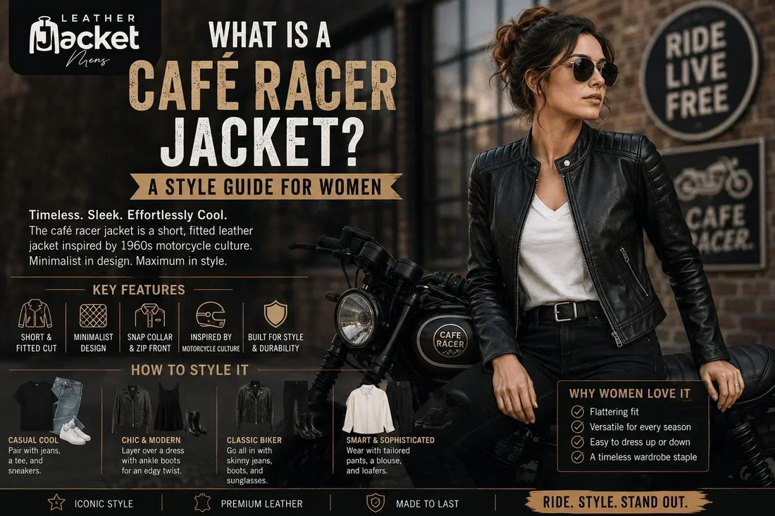  Learn about a style guide on what a café racer jacket is at Leather Jacker Mens