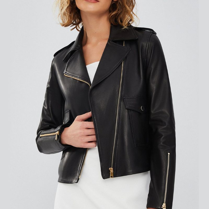 Black Leather Jacket for Women