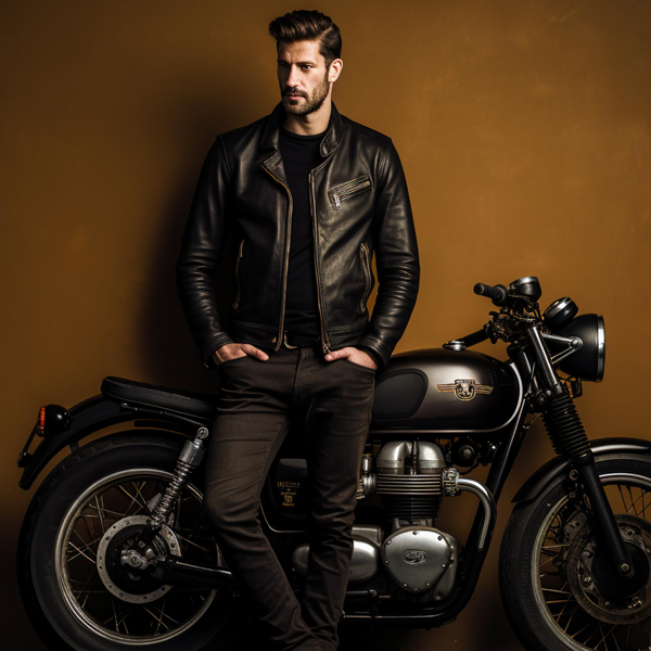 Biker Leather Jacket for Men