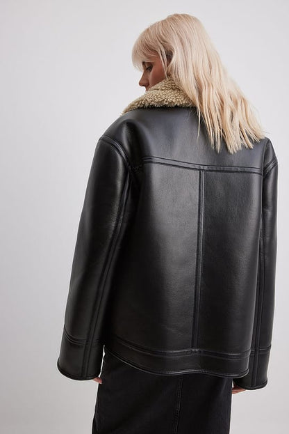 Dapper Women’s Shearling Leather Jacket LJM