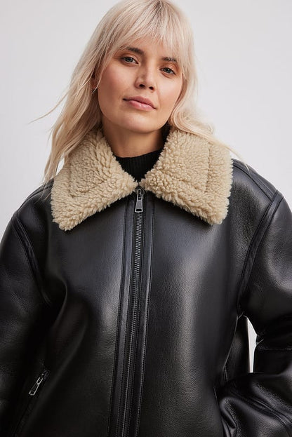 Dapper Women’s Shearling Leather Jacket LJM