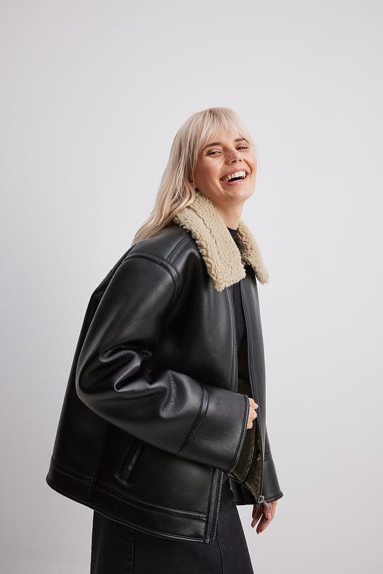 Dapper Women’s Shearling Leather Jacket LJM