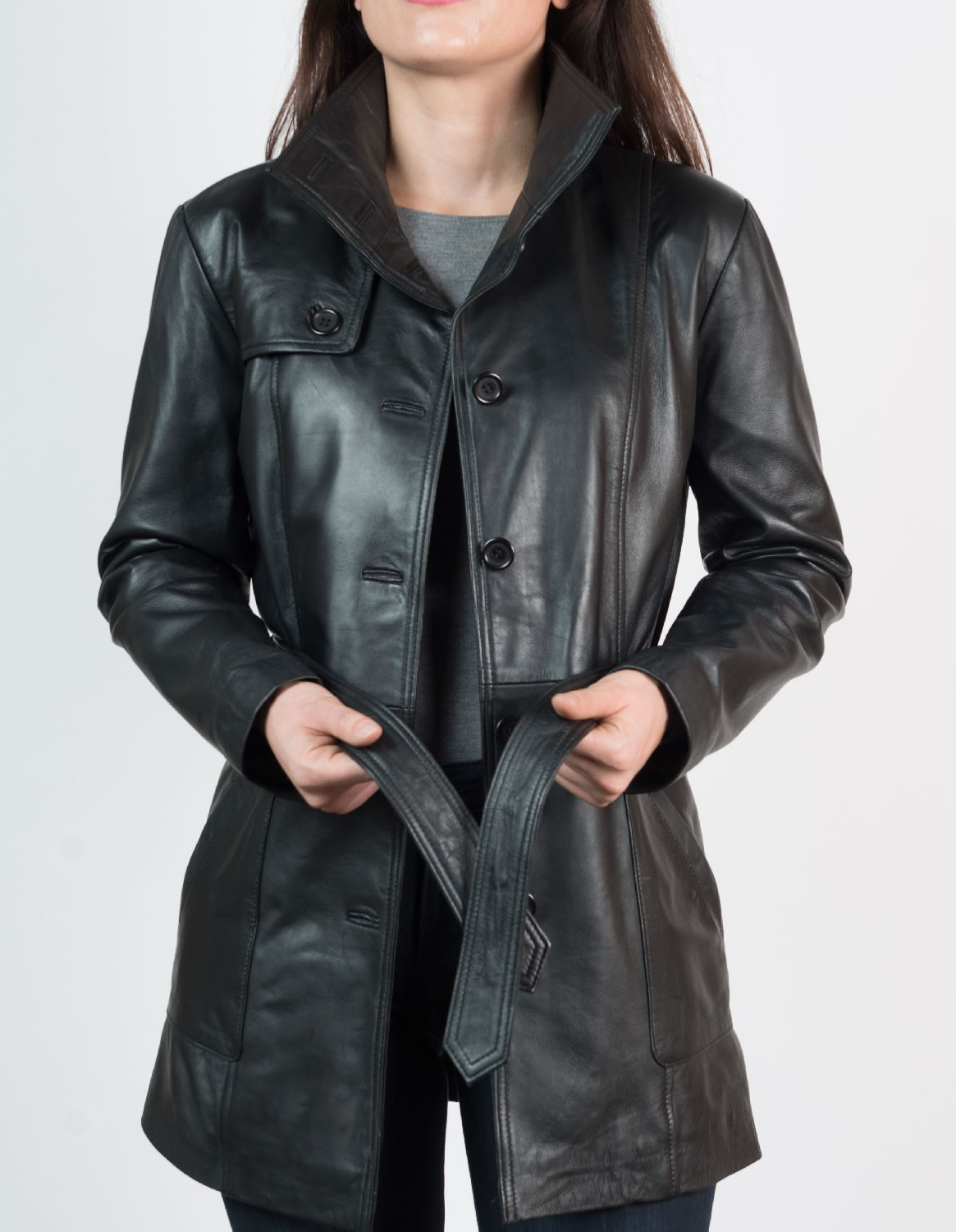 Womens Leather Jacket Short Coat Style