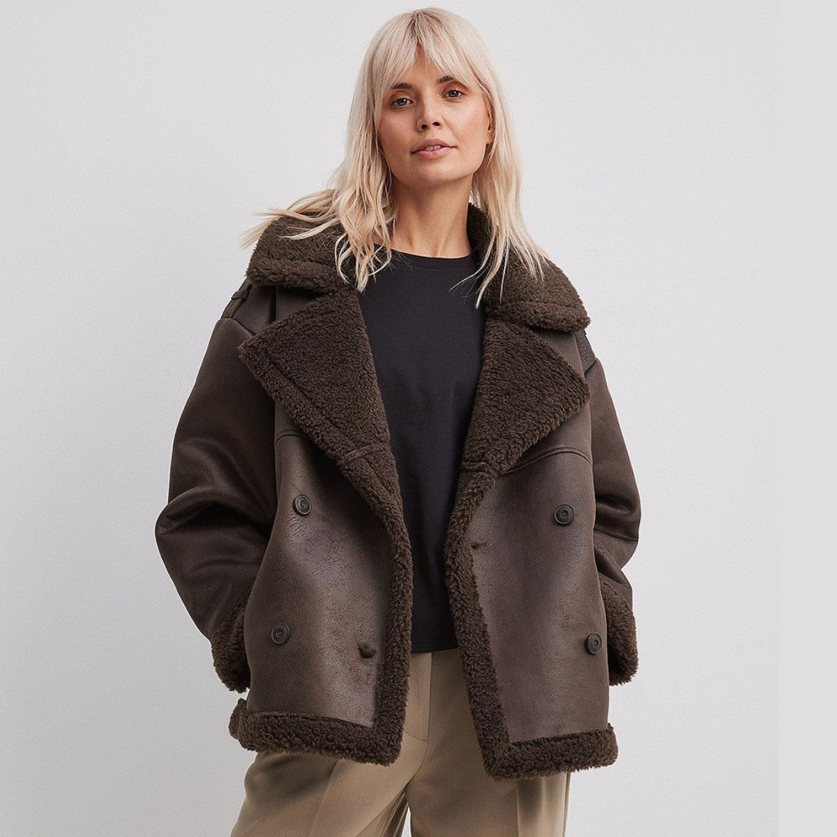 Women’s Rocki Oversized Shearling Jacket